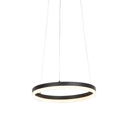 Qazqa Design Hanglamp Zwart Cm Incl Led Staps Dimbaar Anello