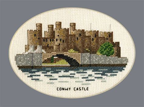 Conwy Castle Counted Cross Stitch Kit Oval Etsy