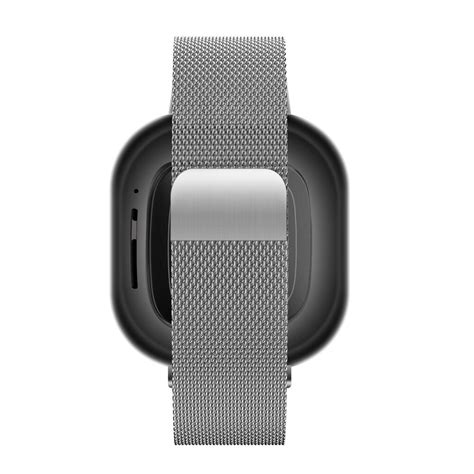 Fitbit Sense Milanese Loop Armband Silber Smartwatcharmbaender De