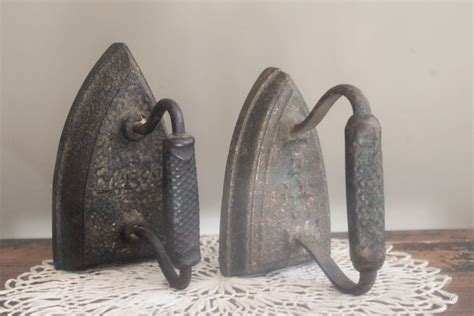 Pair Of Antique Cast Iron Sad Irons