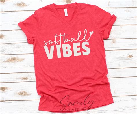 Softball Vibes Svg Baseball Mom Svg Baseball Svg Baseball Etsy