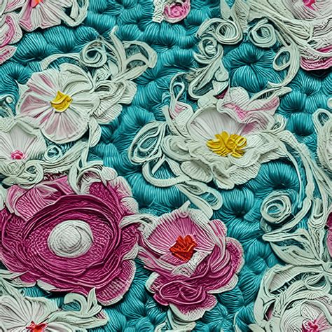 3d Fabric Floral Design Graphic · Creative Fabrica