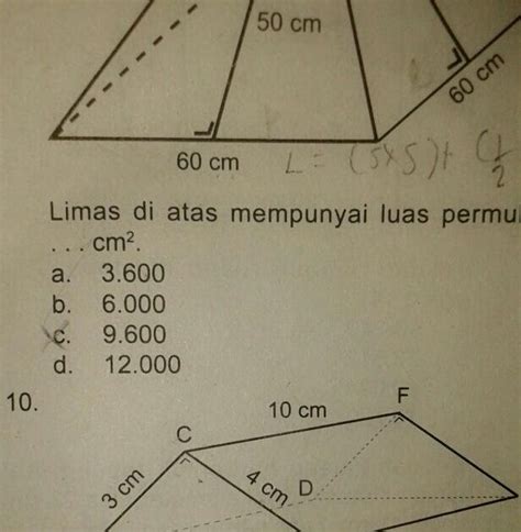 Contoh Soal Luas Permukaan Prisma Segitiga Brainly - Kunci Ujian