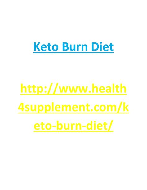 Ppt Keto Burn Diet Powerpoint