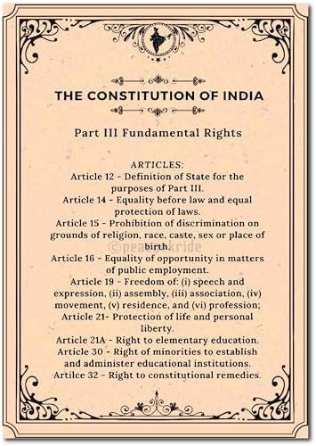 Peacockride The Constitution Of India I Fundamental Rights I Preamble