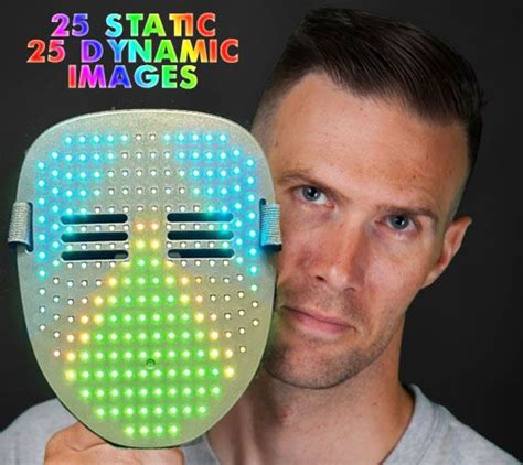 Light Up Face Mask Animated Led Display | PartyGlowz.com