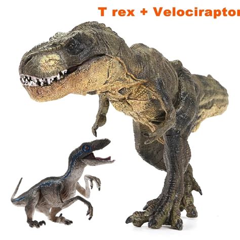 Tyrannosaurus Rex Jur Sico Dinosaurio Velociraptor Azul Figuras De Acci N Y Juguete Colecci N De