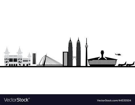 Kl city skyline Royalty Free Vector Image - VectorStock