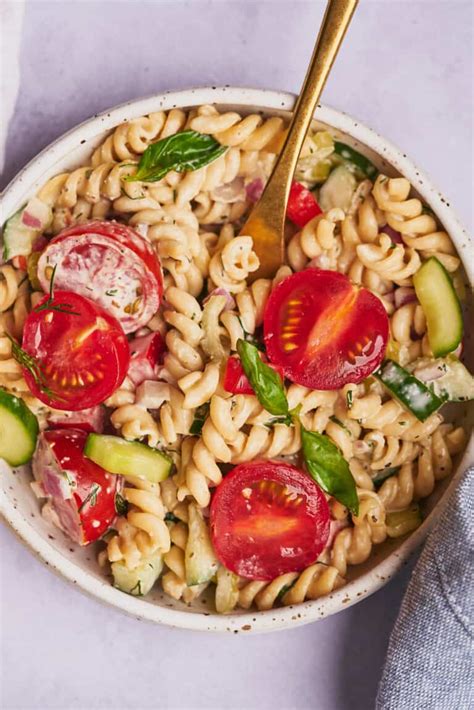 Creamy Pasta Salad Recipe A Full Living