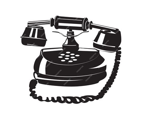 Premium Vector | Telephone silhouette illustration