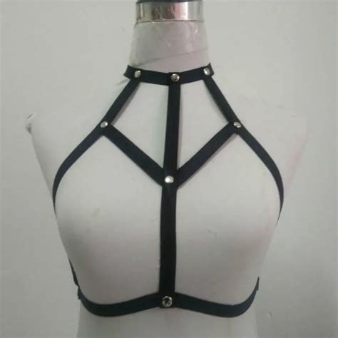 2017 New Fashion Pastel Goth Garterbelt Gothic Bust Bondage Bra Rave