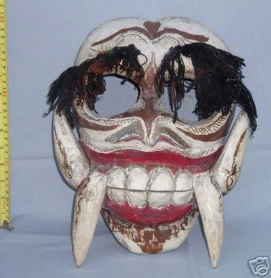 Used Indonesia Wayang Topeng Tengkorak Mask Craft Ef