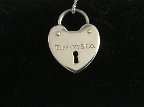 Wow Large Tiffany Co Sterling Silver Heart Padlock Necklace Etsy