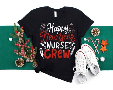 Happy New Year Nurse Crew Santa S Favorite Nurse Shirt Rn Icu Nurse