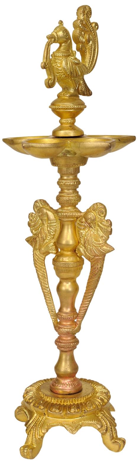 Five Wick Mayur Lamp Exotic India Art