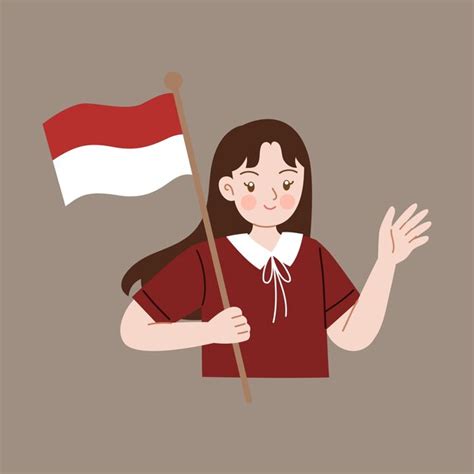 Premium Vector Indonesia Independence Day Cartoon Character Vector Flat