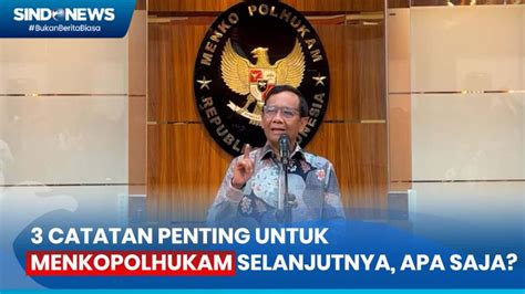 Bertemu Jokowi Mahfud Md Sampaikan Catatan Penting Untuk