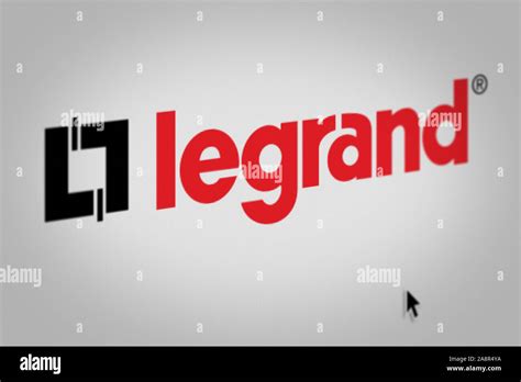 Logo of the public company Legrand displayed on a computer screen in ...