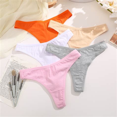 Cutebyte Pcs Set V Waist Cotton G String For Women Breathable Panties Comfort Lingerie
