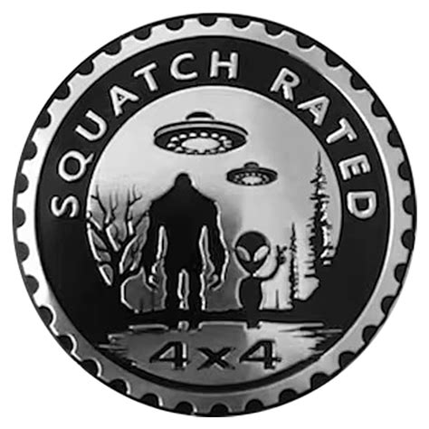 Buy Squatch Aliens Badge Rated Car Emblem X Metal Automotive