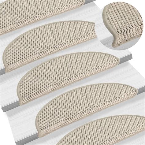 Tapis D Escalier Autocollants 15 Pcs 56x17x3 Cm Taupe VidaXL Leroy Merlin