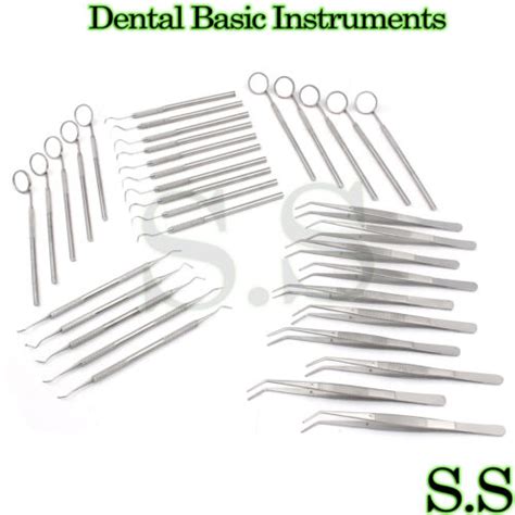 Instruments Basic Dental Set Mirror Explorer Plier Ebay