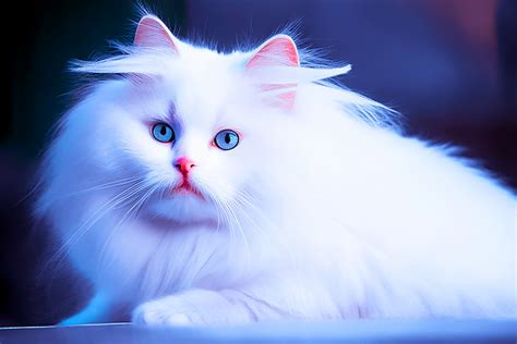 One Fluffy White Cat Photo | JPG Free Download - Pikbest