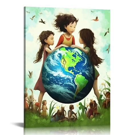 COMIO Save the Earth Art Poster,Earth Care Wall Poster,Educational ...