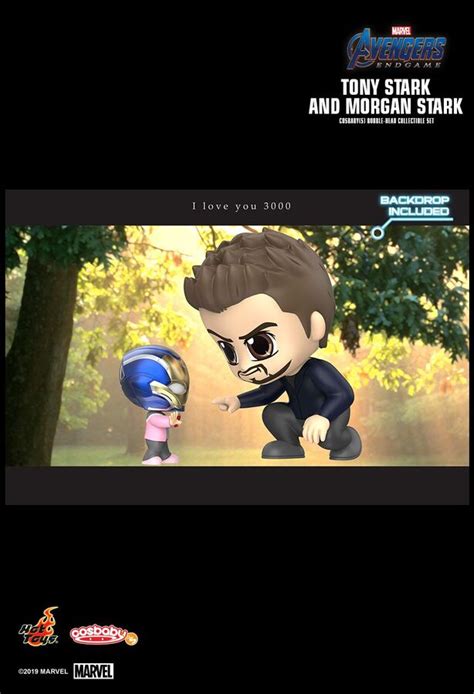 Hot Toys Avengers 4 Endgame Tony Stark Morgan With Backdrop Cosbaby Hot Toys Bobble Head