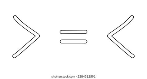 Less Than Greater Than Equal Symbol Stock Vector Royalty Free 2281960603 Shutterstock