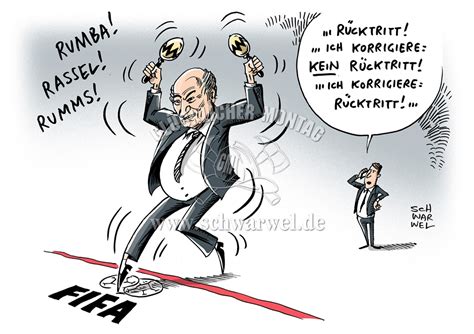 Fussball Schwarwel Karikatur