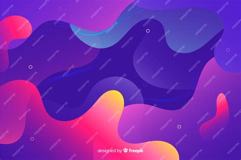 Premium Vector Colorful Gradient Liquid Shapes Background