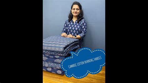 Cambric Cotton Running Fabrics Poothurans Ajrakh Print Cambriccotton