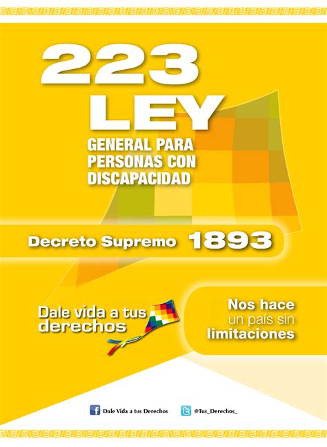 Ley 223 Ley General General Para Personas Con Discapacidad Pág 1 223