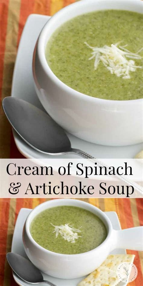 Cream Of Spinach And Artichoke Soup