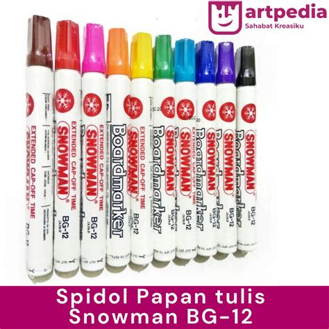 Spidol Whiteboard Warna Hitam BG 12 Snowman SIPLah