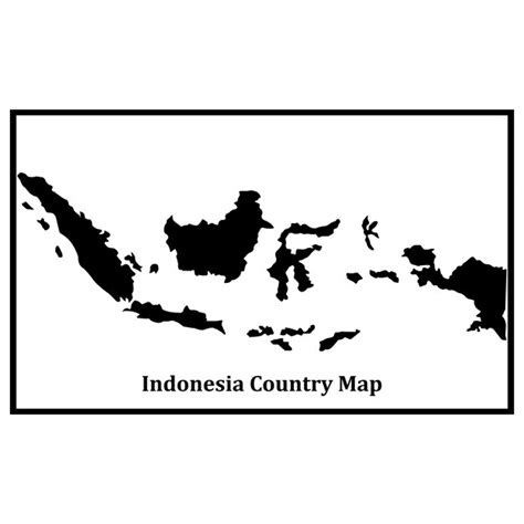 Diseño simple del ejemplo del vector del icono del mapa de indonesia