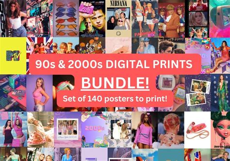 90s and Y2k/2000s Posters Bundle Set of 140 Digital Posters/prints to ...