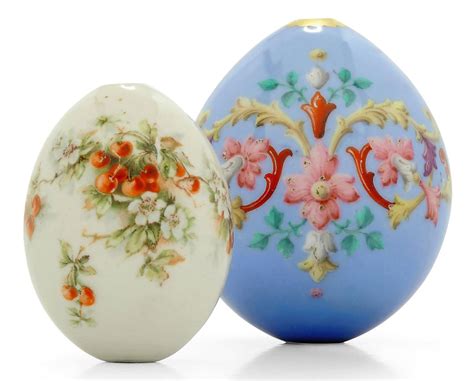 Two Porcelain Easter Eggs Probably By The Imperial Porcelain Factory