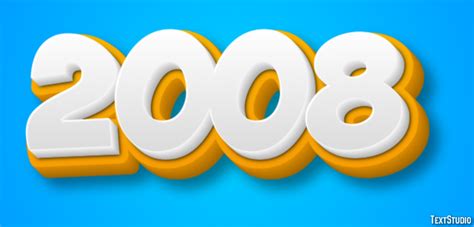 2008 Text Effect And Logo Design Number