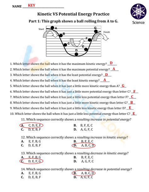 Free Kinetic And Potential Energy Worksheet Key Download Free Kinetic