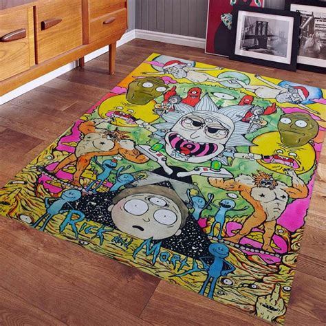 Rick Und Morty Charaktere Teppich Amzpodprints