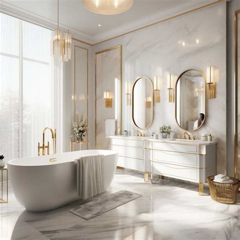 Tips To Design A Luxury White And Gold Bathroom You Ll Love