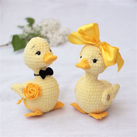 Duck Plush Toy Stuffed Animal Cute Yellow Spring Duckling Wedding