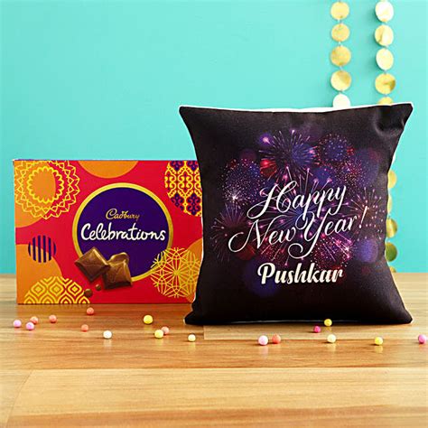 Buy Send Personalised Name Ny Cushion Cadbury Celebrations Online Fnp