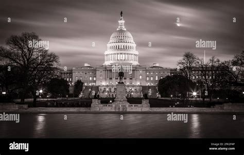 Capitol Building at Night Stock Photo - Alamy