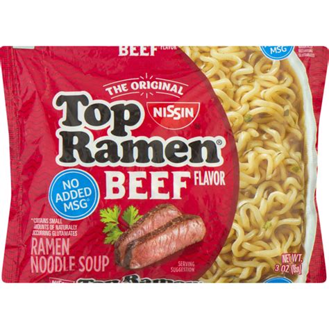 Nissin Top Ramen Beef Flavor Ramen Noodle Soup 3 Oz From Stater Bros Instacart