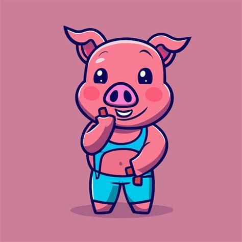 Premium Vector | Cute pig vector