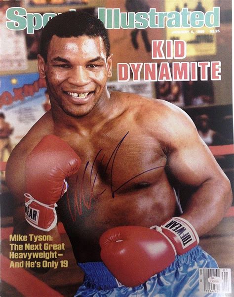 Mike Tyson Autographed Picture S I Cover 16x20 1 Jsa Certified