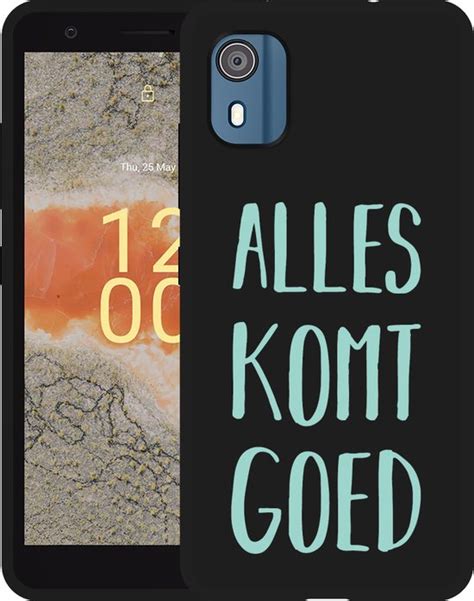 Cazy Hoesje Zwart Geschikt Voor Nokia C Alles Komt Goed Bol